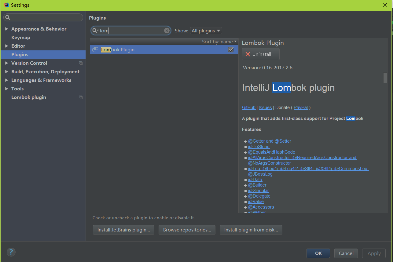 lombok plugin